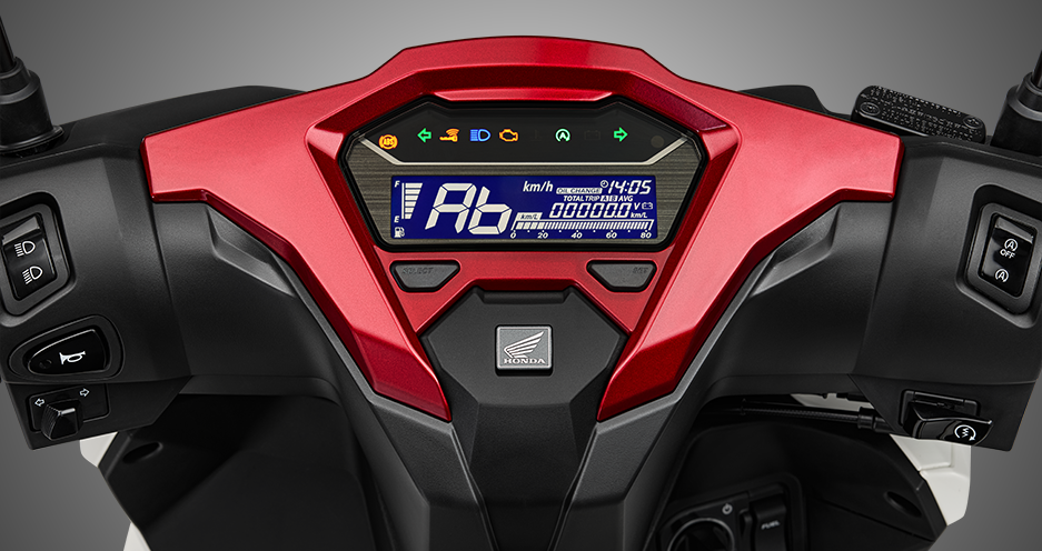 Air Blade 160/125 — Mặt đồng hồ LCD hiện đại