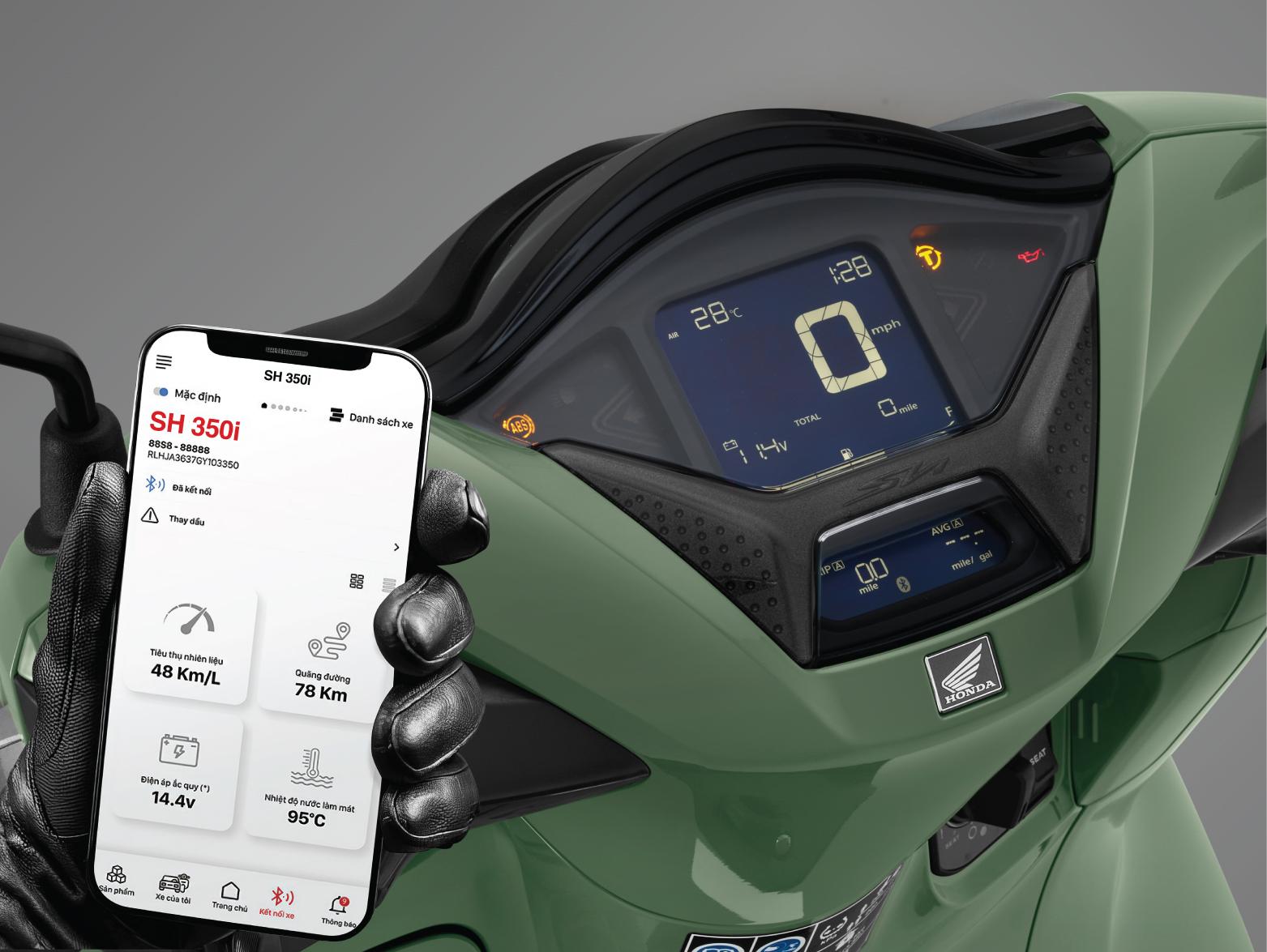 SH350i — Kết nối điện thoại qua Bluetooth