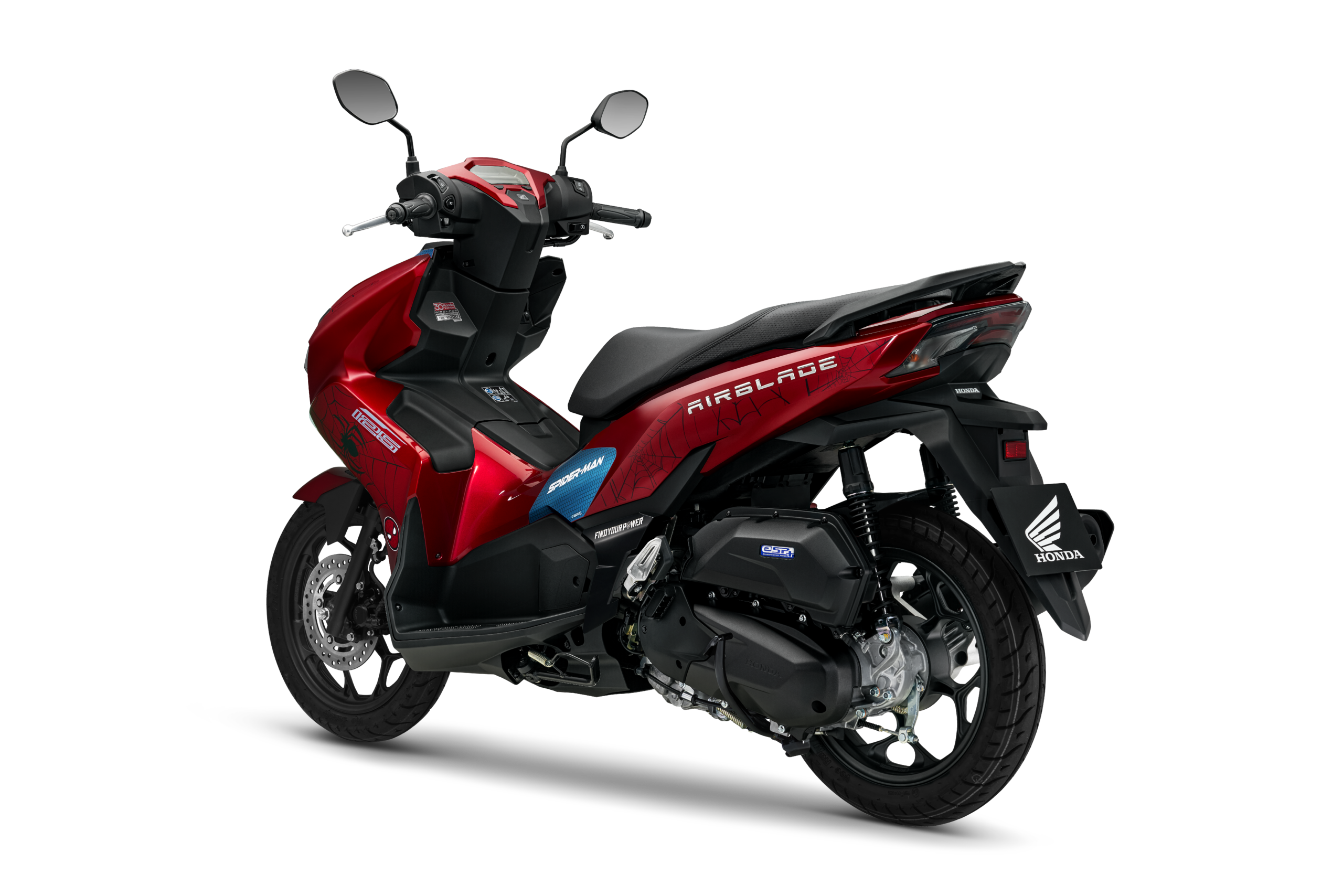 Air Blade 160/125 — Marvel Spider-Man — 2026 — màu Đỏ Đen, góc nhìn 6