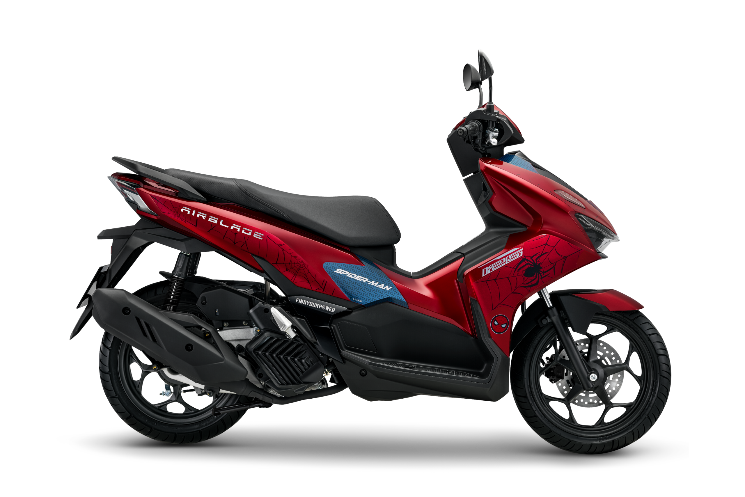 Air Blade 160/125 — Marvel Spider-Man — 2026 — màu Đỏ Đen, góc nhìn 1