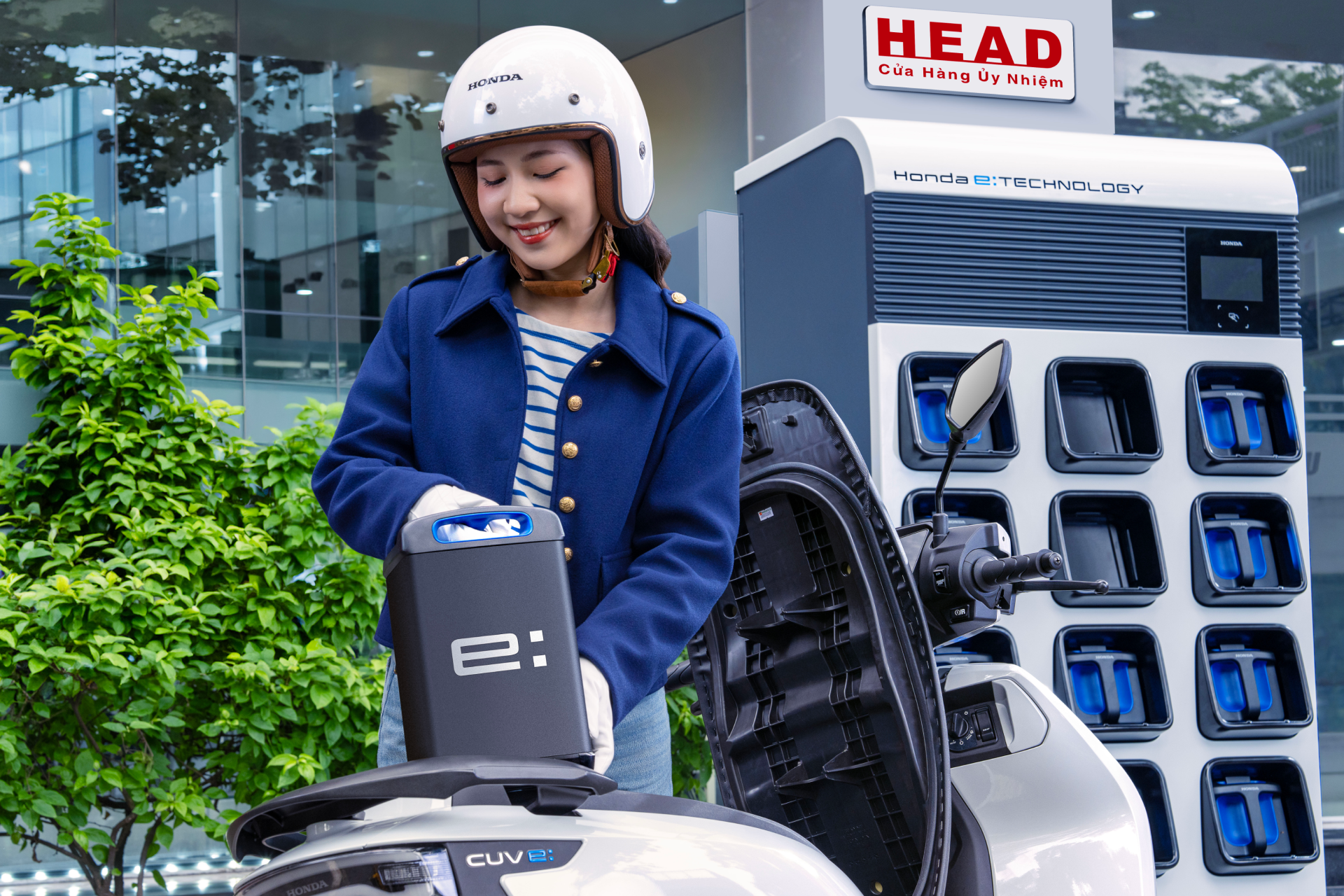 CUV e: — Trạm đổi pin (Honda e:Swap BATTERY STATION)