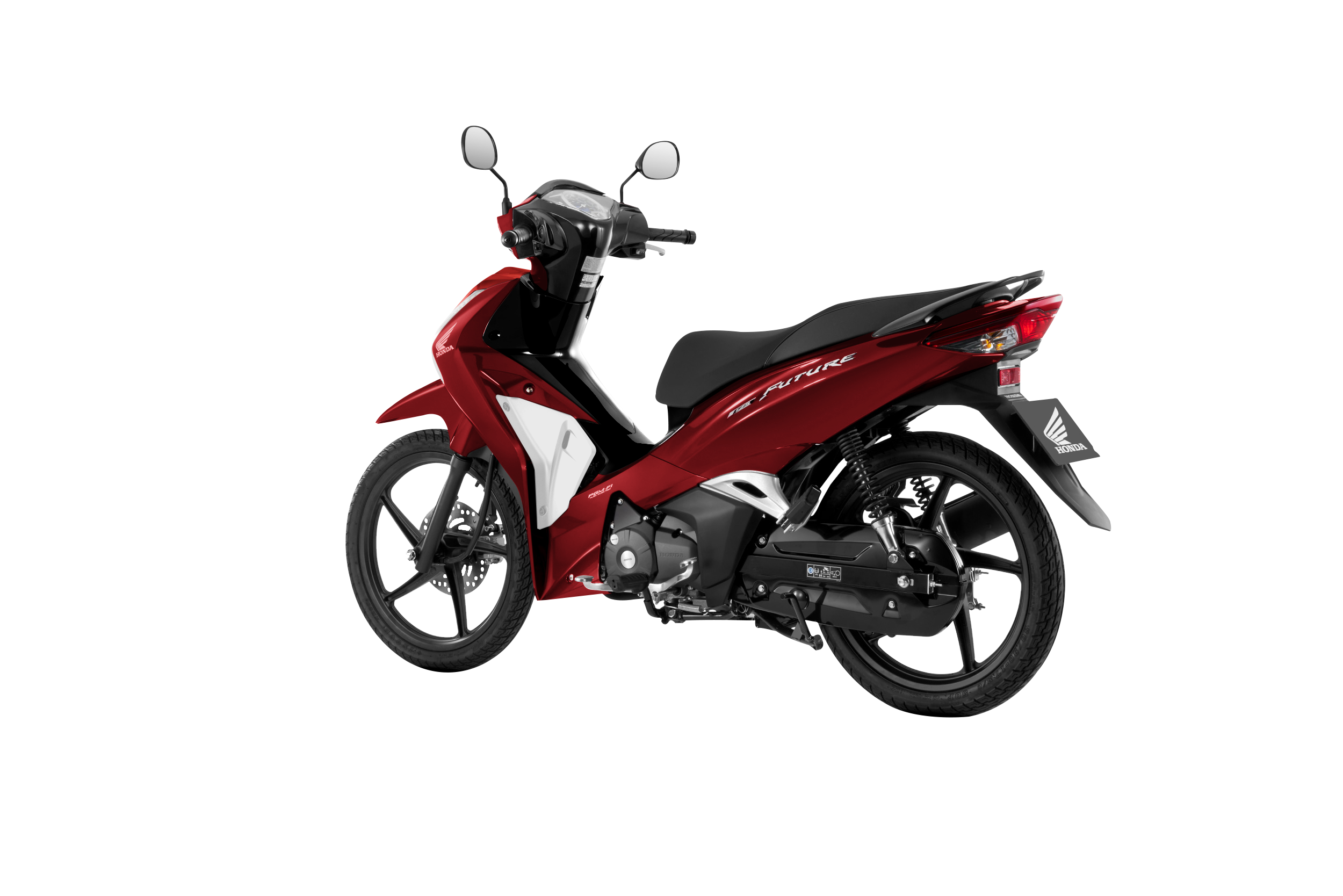 Future 125 FI — Cao cấp — 2026 — màu Đỏ đen trắng, góc nhìn 4
