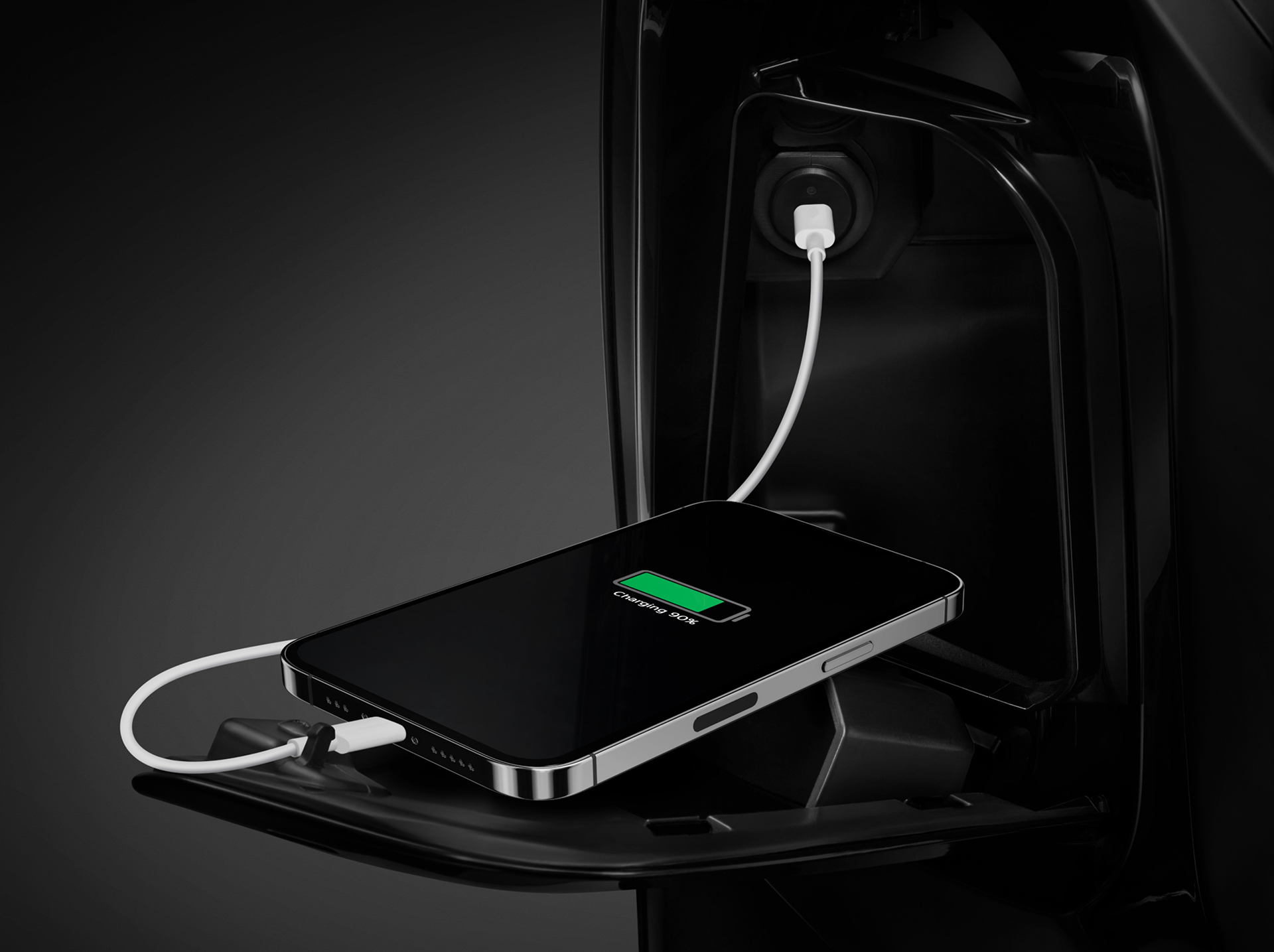 UC3 — Hộc để đồ phía trước có trang bị cổng sạc USB loại C