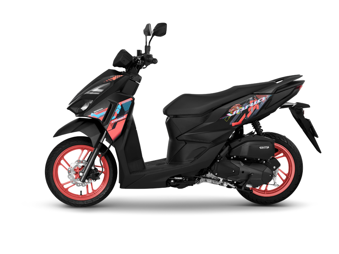 Vario 125 — Street — 2027 — màu Đen/Vành Cam, góc nhìn 3