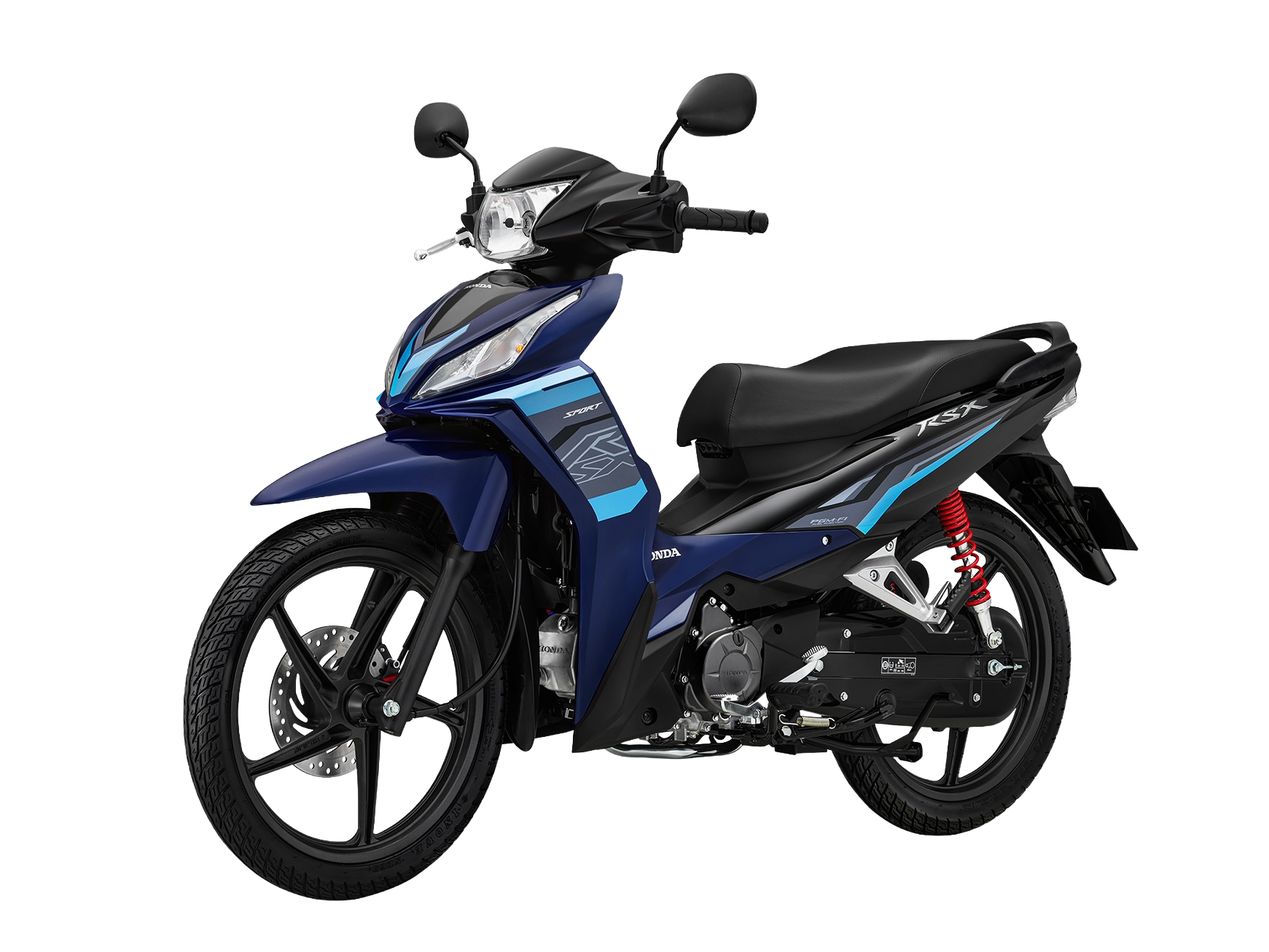Wave RSX FI 110 | Thể Thao | 2024 — màu Xanh đen, góc nhìn 4