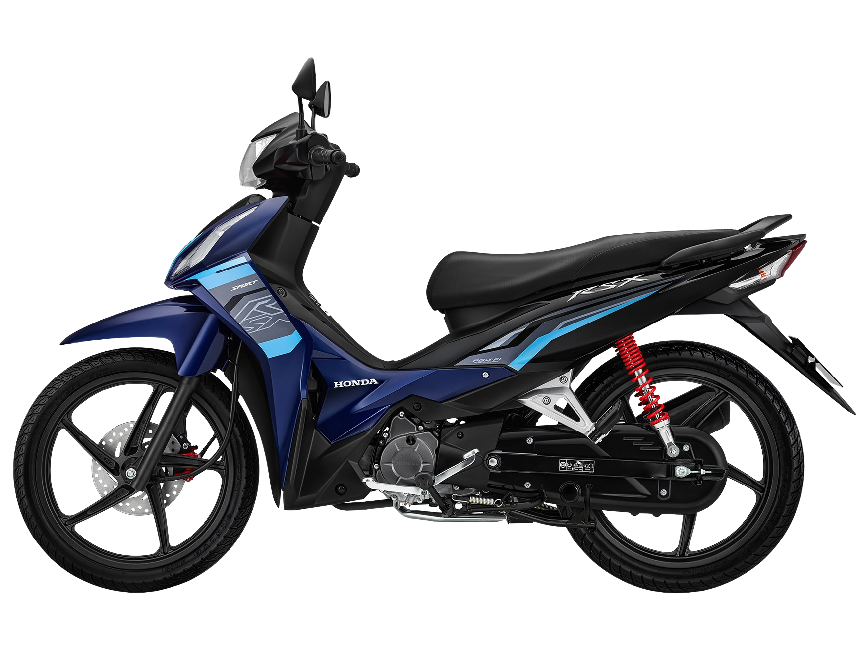 Wave RSX FI 110 | Thể Thao | 2024 — màu Xanh đen, góc nhìn 5