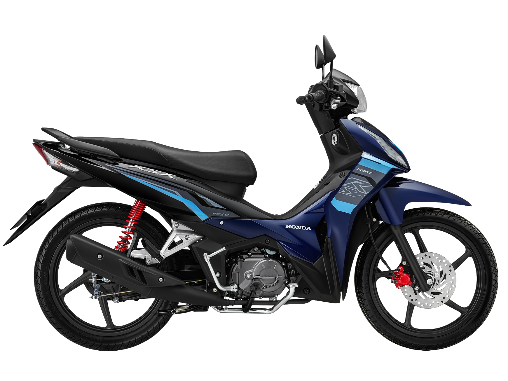 Wave RSX FI 110 | Thể Thao | 2024 — màu Xanh đen, góc nhìn 1